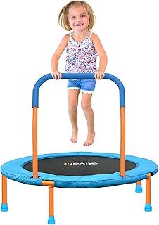 ATIVAFIT 36'' Rebounder Trampoline for Toddlers Kids Trampoline With Foam Handle and Oxford Padded Cover Indoor Mini Trampoline for 1-6 years old