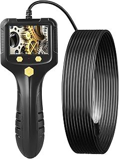 BEVA P100 Endoscope, Inspection Camera with 2.4 inch IPS Screen, 1080P HD, 2.0 Megapixel Endoscopic Camera with 6 Adjustable LEDs, IP67 Waterproof Camera, 3M Semi-Rigid Cable, 2600 mAh Battery
