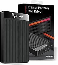 SUHSAI 500GB Portable External Hard Drive USB 3.0 Type-C, 2.5" Hard drive for Backup/Storage, Memory Expansion HDD, Slim Hard Disk Compatible with macbook, PC, Laptop, Desktop, gaming console.