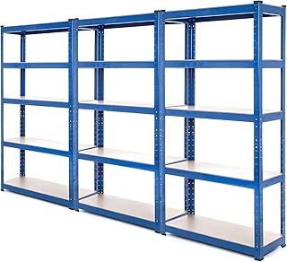 Heavy Duty Garage Racking 3 Bay MEGA DEAL 275KG Per Shelf (1800mm H x 900mm W x 300mm D)