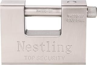 1701-1CDC5 Keys 1.1 KG Super Heavy Duty Rectangular 20' 40' Container Garage Shed Shutter Chain Padlock 94mm Heavy Duty High Security