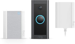 Ring Video Doorbell Wired + Plug-In Adaptor and Chime | Doorbell camera with 1080p HD Video, Two-Way Talk, Advanced Motion Detection, plug-in power | 30-day free trial of Ring Home