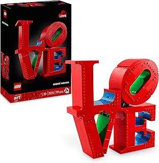 LEGO Art LOVE Building Set, Model Kit for Adults to Build, Great as a Home Office Decor Piece or Engagement Gift for Couples, Valentine's Day Decoration for Her or Him 31214