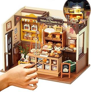 Rolife DIY Miniature House Kit Becka's Baking House-DIY Miniature House Kit For Adults Dollhouse Wooden Model Kit Home Desk Decoration Gift Idea DG161