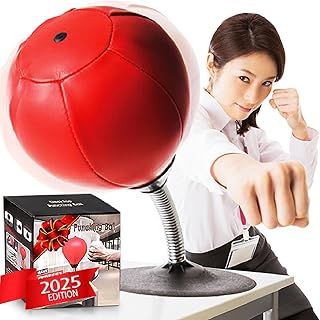 Desktop Punching Bag, [Upgrade, Flexibility] Boxing Bag Speed Balls Boxing High-Performance Spring Chassis & Strong Suction Christmas Thanksgiving Gifts for Kids, Teenagers, Adult
