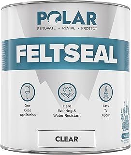 Polar Premium Clear Instant Waterproof Felt Roof Sealant Paint 500ml, Emergency Felt Roof Repair Sealer for All Felt Roofs