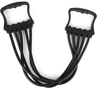 Chest Expander Puller, 5 Tubes Chest Expander Muscle Pull Exerciser Chest Arm Expander Chest Expander Fitness Adjustable Chest Expander for Home Gym Muscle Training Exerciser