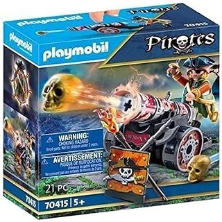 Playmobil 70415 Pirate with Skull Cannon, Educational Toy, Fun Imaginative Role-Play, Playset Suitable for Children Ages 4+ years