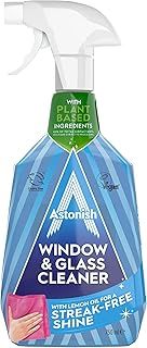 Astonish Window and Glass Cleaner, Vegan and Cruelty Free Spray, 750ml, Lemon