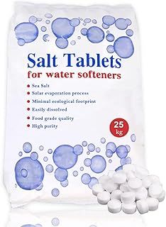 HSD 25 Kg Salt Tablets, water salt softener 25kg, Food Grade, Compatible to All water softener salt tablet Machines 100% Genuine British Salt Tablet, Tablet Salt of Premium Quality (1)