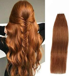 YMEYME Tape in Hair Extensions Human Hair Invisible Reusable Seamless Skin Weft Remy Tape Hair Extensions 20Pcs 50g #1B Off Black 16inch