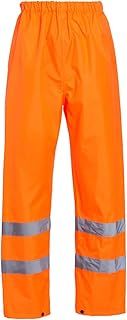 Blackrock Orange Hi Vis Waterproof Overtrousers, Reflective High Viz Visibility Safety Work Trousers Men's & Women's, Rain Waterproof Pants, Workwear Overalls, Fully EN Certified - Size 3XL