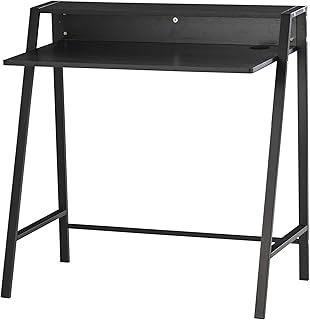 HOMCOM Writing Desk Computer Table Home Office PC Laptop Workstation Storage Shelf 84L x 45W cm Black