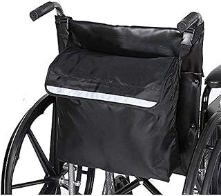 PERFETSELL Wheelchair Backpack Multifunction Wheelchair Bag Outdoor Wheelchairs Backpack Storage Bag Mobility Scoote Large Capacity Accessory Carry Pouch for Most Wheelchairs/Scooter/Rollator (Black)