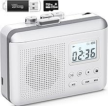 Portable Cassette Player Recorder Converter,Cassette to MP3 via SD Card,Walkman Cassette Tape Player with 1000mah Rechargeable Battery,Built-in Microphone&Speaker,Headphone Jack,16GB SD Card