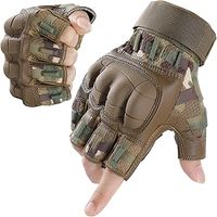 WTACTFUL Flexible Fingerless Gloves for Airsoft Cycling Motorbike Riding Outdoor