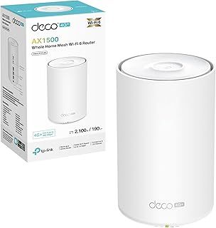 TP-Link Deco X10-4G(1-pack) AX1500Mbps Wi-Fi 6 4G Router With Sim Slot, LTE-Advanced Cat6 Mesh Wifi Router, Coverage up to 5600ft², Gaming&4K, Easy Setup, Voice Control via Alexa & Google Home