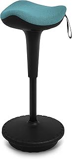 IWMH Standing Office Stool, Intimate WM Heart Ergonomic Office Stool, Adjusting height and swivels 360° working seat (Blue)