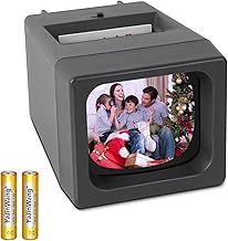 35 mm Film and Slide Viewer, 2X LED Illuminated Viewing Slide Projector for Old Slides and 35mm Film Negatives(2 AAA Batteries Included)