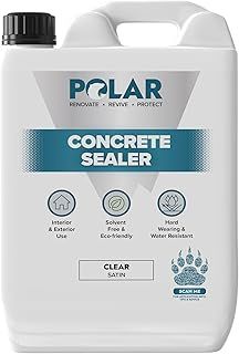 Polar Premium Dust Proof Concrete Floor Sealer for New and Old Concrete Garage, Kitchen, Factory and Warehouse Floors with Subtle Sheen Finish - 5 Litre