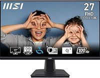 MSI PRO MP275 27 Inch Full HD Office Monitor - 1920 x 1080 IPS Panel, 100 Hz, Eye-Friendly Screen, Built-in Speakers, Tilt-Adjustable - HDMI 1.4b, D-Sub (VGA)