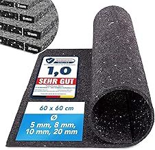 casa pura High-Efficiency Anti-Vibration Mat for Washing Machines, Speakers and Flooring, Can Be Cut to Size, Quality Product from Germany (60 x 60 cm, 5 mm)