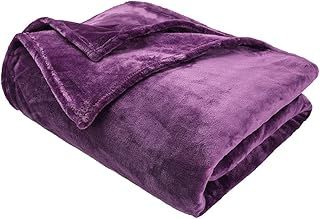 GonZalo GraCia. Fleece Blanket Throws for Sofas 400 GSM Dark Purple Blankets Sofa Bed Throw Breathable, Cuddly, Fluffy & Warm (Dark Purple King 200x240 cm)