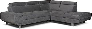 Artic corner grey color sofa bed with storage - premium quality fabric - right and left arm sofa bed (Right arm)