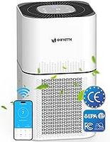 Smart Wifi Air Purifiers for Home Large Room Bedroom Up to 120 m², HEPA Filter with Real Time Air Quality Sensor for Allergies, Dust, Odors, Pet, Pollen