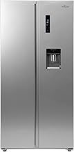 Willow WSBS84DS 433L Total No Frost American Style Fridge Freezer with Adjustable Thermostat, Water Dispenser, Mark-Proof Finish, 2 Year Warranty - Silver