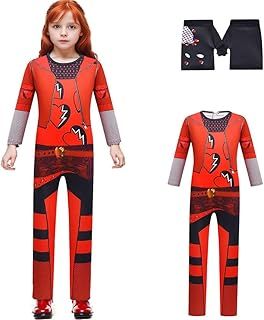 Red Costume Descendants 4 Long Sleeve Dress up Fancy Movie Cosplay Halloween Outfit