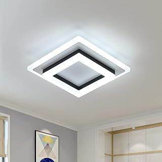 AUA LED Ceiling Light, 24W Modern Ceiling Lamp, LED Ceiling Lights for Bedroom Hallway Office Kitchen Living Room, Cold White 6500K