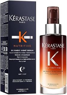 Kérastase Nutritive Nourishing Hair Serum with Niacinamide, Overnight Leave-In Treatment for Dry Hair, Lightweight and Non-Greasy, 8H Magic Night Serum