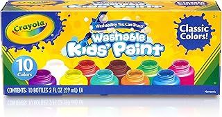 CRAYOLA Washable Paints - Assorted Colours (Pack of 10) | Perfect for Any Arts & Crafts Needs - Easily Washable | Ideal for Kids Aged 3+ (Packaging may vary)