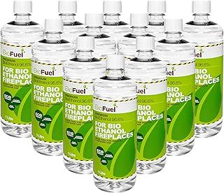 (12 Litre) Premium Bioethanol Fuel – Liquid Fuel for Fires Pits, Fireplace | High Purity Clean Burning Bio| Indoor & Outdoor Ethanol Fuel