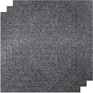 KAHEIGN 30Pcs Self Adhesive Carpet Tiles, 30CM x 30CM Easy to Peel and Stick Floor Tiles Non-Slip Hardwearing Carpet Tiles Squares Floor Covers for Office Living Room Bedrooms (Dark Grey)