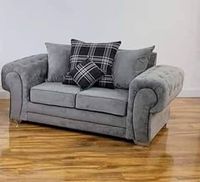 Verona Sofa | 3 Seater 2 Seater Corner Sofa | Grey Fabric Sofa | Living Room | Warranty Included (2 Seater)