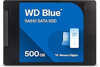 WD Blue SA510 500GB SSD, 2.5" SATA SSD, up to 560 MB/s, SSD 500GB, Includes Acronis True Image for Western Digital, Disk & Cloning Migration, Flexible backup & recovery, ransomware protection