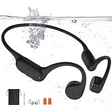 Swimming Headphones, Bone Sound Headphones Bluetooth 5.4, IPX8 Waterproof Headphones, 32G-Memory Sports Headphones, Underwater Headphones with MP3-Player, Open Ear Headphones for Swimming Running