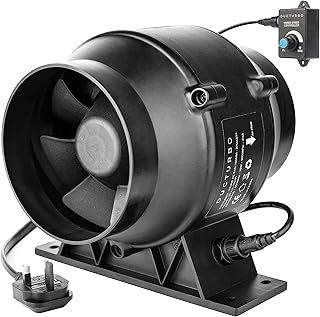 4 Inch Inline Duct Fans Plastic Housing, 160 CFM Ventilation Exhaust Fan Ideal for Indoor Heating Cooling Transfer Or Grow Tents Air Boosting, With Variable Speed Controller
