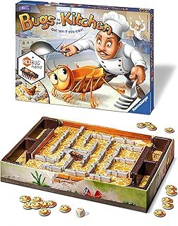 Ravensburger Bugs in the Kitchen Board Game for Kids Age 6 Years and Up - 2 to 4 Players - Catch the Hexbug Nano