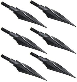 Namvo 6pcs Broadheads Arrowheads Carbon Steel Metal Hunting Target Traditional Archery 148 Grain Shooting Sports Compound Recurve Outdoor Bow