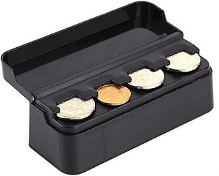 Car Coin Holder, UK Portable Plastic Car Coin Holder Organizer Coin Storage Box Coin Holder for Car, Trunk & Van