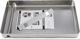 Stainless Steel Reusable Litter Tray Compatible with Pet-Safe Scoop-Free Self-Cleaning Cat Litterbox - Never Absorbs Odor, Stains, or Rusts (Stainless Steel Litter Tray)