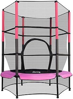 GALACTICA NEW Mini Trampoline | 4.5FT 55" with Safety Net Enclosure | Indoor Outdoor Children’s Activity Junior Trampoline