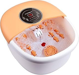 Hangsun Large Foot Spa Bath Massager with Heat Bubbles Massage FM660 Heater Temperature Control, Massage Rollers, Medicine Box, Infrared for Relieve Foot Pressure