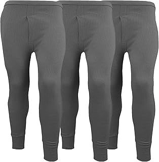 orbiz Pack of 3 Mens Thermal Underwear Trousers Long Johns Base Layer Extreme Hot Brushed Inside Ultra Soft Trousers Leggings Pants