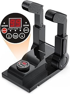 FORLIM Shoe and Glove Dryer, Electric Foot Warmer, Boot Warmer, 180° Adjustable Rack, Telescopic Bendable Connections, Intelligent Timer, Quick Drying