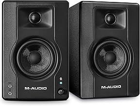 M-Audio BX3BT 3.5" Studio Monitors & PC Speakers with Bluetooth for Recording and Multimedia with Music Production Software, 120W, Pair , Black