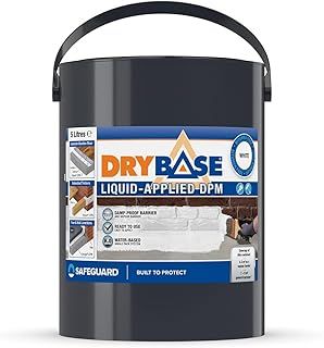 Liquid Damp Proof Membrane (5 Litre, White) - Damp Proofing Paint for Internal Walls and Floors. Waterproof Paint
